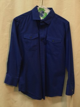 IZOD, Royal Blue, Cotton, Polyester, Solid