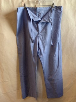 BROOKS BROTHERS, Lt Blue, Navy Blue, Cotton, Solid, Heathered, BOTTOM, Drawstring Waistband, Button Fly