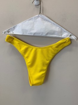 Womens, Bathing Suit 2-piece, ZAFUL, Yellow, Nylon, Spandex, Solid, 6