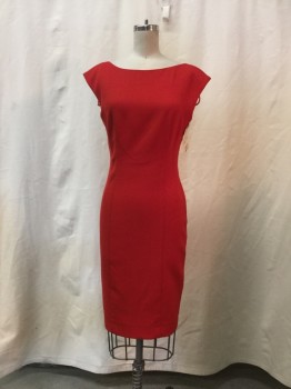 MAEVE, Red, Synthetic, Cotton, Solid, Red, Round Neck,  Sleeveless, V Back with Strap