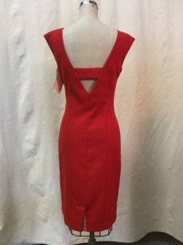 MAEVE, Red, Synthetic, Cotton, Solid, Red, Round Neck,  Sleeveless, V Back with Strap