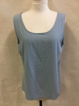 Womens, 1990s Vintage, Piece 2, ASHLYN KATE, Sage Green, Polyester, Solid, S, Tank Top, Round Neck,