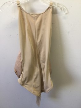 MAIDENFORM, Tan Brown, Nylon, Elastane, Solid, After Birth , Body Suit, Hook and Eye Closures