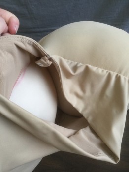 Unisex, Fat Padding, ASSETS, Beige, Nylon, Spandex, Solid, W <32", L, Butt Pad, Butt Padding Built Into Shapewear Shorts with Defined Butt Cheeks, Padding Extends Around Thigh