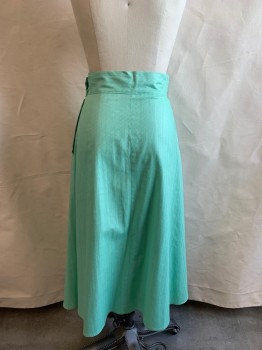 Womens, Skirt, MTO, Mint Green, Synthetic, Solid, Herringbone, W26, Side Zipper, 1 Pocket, Self Herringbone Stripe