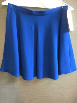 FRENCH CONNECTION, Royal Blue, Polyester, Viscose, Solid, Royal Blue, Bias Cut, Side Zipper,