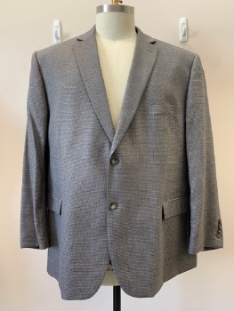 PRONTO UOMO, Blue, Gray, Lt Beige, Wool, Ramie, Tweed, 2 Buttons, Single Breasted, Notched Lapel, 3 Pockets