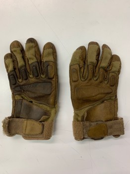 Unisex, Sci-Fi/Fantasy Gloves, BLACKHAWK, Tan Brown, Brown, Dk Brown, Synthetic, Leather, Color Blocking, S/M, Flight Gloves, Velcro and Square Ring Closure, Reinforced Knuckles and Trigger Finger