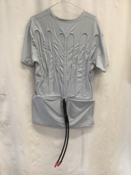 Unisex, Cool Shirt, BADGER, Lt Gray, Lycra, Solid, C48/50, 3XL, Compression Shirt. This Shirt Is Made From A Moisture Management Material., S/S, Cool Shirt, Cool Suit