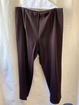 Womens, Pants, EILEEN FISHER, Brown, Polyester, Spandex, Solid, 3XL, Elastic Waist