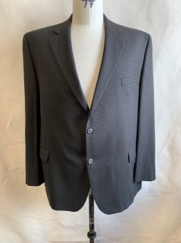 JACK VICTOR, Black, Brown, Forest Green, Wool, Houndstooth, Notched Lapel, Single Breasted, Button Front, 2 Buttons, 3 Pockets