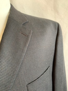 JACK VICTOR, Black, Brown, Forest Green, Wool, Houndstooth, Notched Lapel, Single Breasted, Button Front, 2 Buttons, 3 Pockets