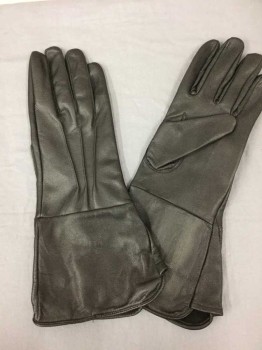 Unisex, Sci-Fi/Fantasy Gloves, N/L, Black, Leather, Gauntlet Style