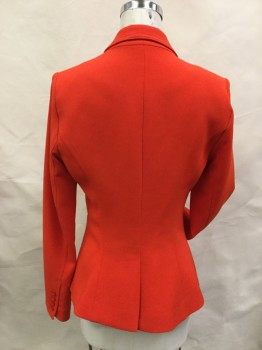 SMYTHE, Red, Polyester, Viscose, Solid, Double Breasted, 3 Buttons on the Diagonal,3 Slit Pocket, 2 Little Patch Pocket, Peaked Lapel,