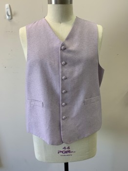 ALBERTO CELINI, Lavender Purple, Polyester, Heathered, Self Cover Button Front, 2 Pockets,