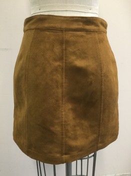 OLD NAVY, Tan Brown, Polyester, Solid, Snap Front, Moleskin
