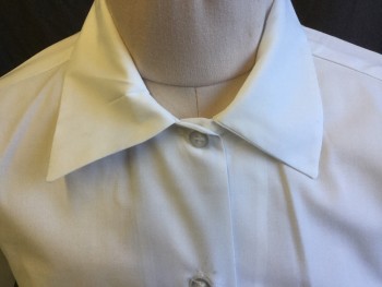 FLYNN O'HARA, White, Cotton, Polyester, Solid, (2) Girl, Collar Attached, Button Front, Short Sleeves,