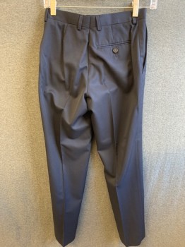 Childrens, Suit Piece 2, LAUREN , Navy Blue, Polyester, Rayon, Solid, 25w, Flat Front, Zip Front, 3 Pockets,  Belt Loops, Has Been Taken in at Center Back,