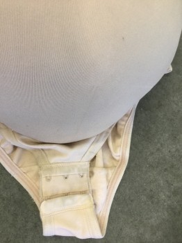 Womens, Pregnancy Belly/Pad, N/L, Beige, Polyester, Spandex, Solid, Base is Beige All in One Lingerie Shapewear, Stuffed Pregnant Belly Added