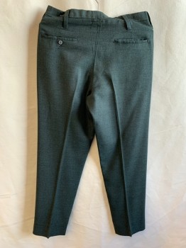 KOTZIN CO., Green, Black, Synthetic, 2 Color Weave, Flat Front, 4 Pockets, Belt Loops