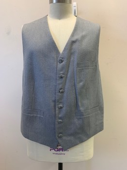 MTO, Lt Gray, White, Wool, Dots, Stripes, 6 Buttons, 3 Pockets, Diamond Satin Back with Adjustable Belt