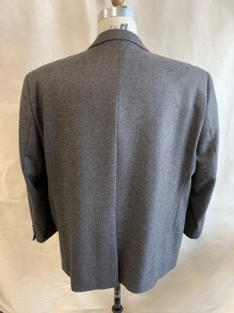 MALIBU CLOTHES, Dk Brown, Multi-color, Wool, Tweed, Single Breasted, 2 Buttons, 3 Pockets, Notched Lapel, Single Vent