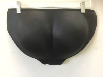 Unisex, Fat Padding, N/L, Black, Polyester, Spandex, Solid, XL, Bum Padding, Brief Style Underwear, Front is Mesh, Back is Subtle Bum Shaping with Modest Padding