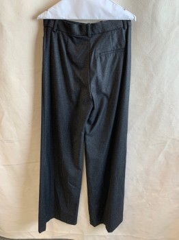 THEORY, Dk Gray, Wool, Top Pockets, Zip Front, Flat Front, 1 Back Welt Pockets