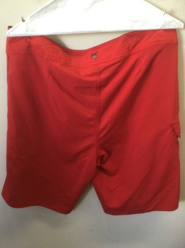 QUICK SILVER, Red, Polyester, Solid, Lacing, 1 Right Pocket,