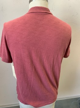 VINCE, Faded Red, Cotton, Solid, S/S,