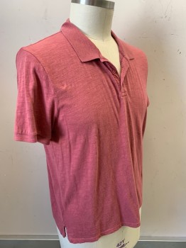 VINCE, Faded Red, Cotton, Solid, S/S,