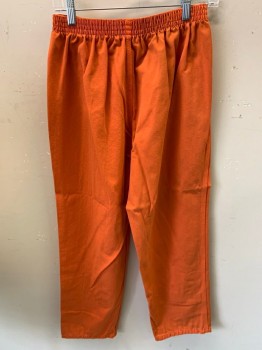 Bob Barker, Orange, Black, Cotton, Solid, Prison Pants, Elastic Waist Band,