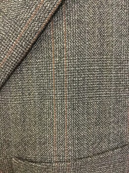 PAUL SMITH, Black, Gray, Rose Pink, Wool, Plaid, Single Breasted, 3 Buttons,  Notched Lapel, 4 Pockets,