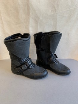 Womens, Sci-Fi/Fantasy Boots , DAINESE, Black, Synthetic, 7, Strap & Buckle, Side Zip