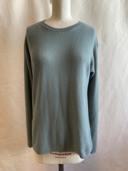 Womens, Pullover, VINCE, Sage Green, Cashmere, Solid, B34, XS, CN, L/S,