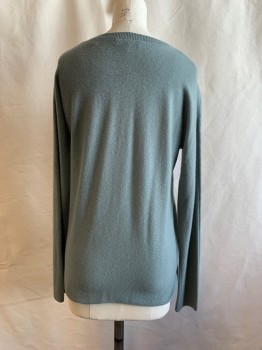 Womens, Pullover, VINCE, Sage Green, Cashmere, Solid, B34, XS, CN, L/S,