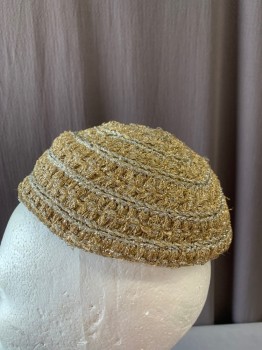 MISS SALLY VICTOR, Gold, Silver, Synthetic, 2 Color Weave, Calot Hat