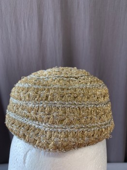 MISS SALLY VICTOR, Gold, Silver, Synthetic, 2 Color Weave, Calot Hat