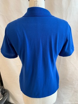 HARRITON, Royal Blue, Polyester, Cotton, Solid, C.A., 3 Buttons, S/S,