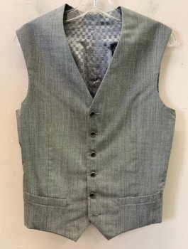 NL, Gray, Wool, Solid, 6 Button, 2 Pocket