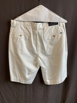 POLO, White, Cotton, Solid, F.F, 5 Pockets, Zip Fly