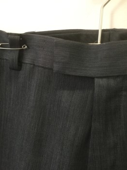KENNETH COLE REACTIO, Dk Gray, Polyester, Solid, Flat Front, Tab Waist, Zip Fly, 4 Pockets, Straight Leg
