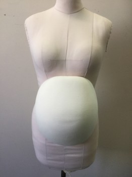 Womens, Pregnancy Belly/Pad, MTO, White, 6month, 6, Measures 35"-45" on Actor, Elastic Waist Band with Velcro, Adjustable