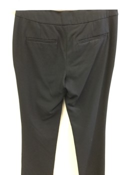 VINCE CAMUTO, Black, Polyester, Solid, Flat Front, 4 Pockets, Waistband, Zip Front,