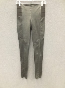 Womens, Leather Pants, HALE BOB, Black, Faux Leather, Elastane, Solid, XS, Faux Leather Leggings, Tiered Elastic Side Panels