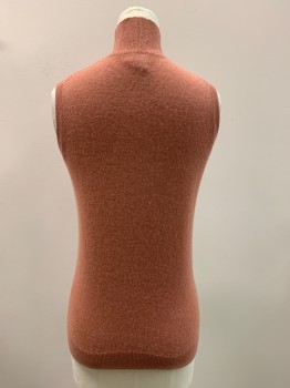 BY BLOOMINGDALES, Dusty Rose Pink, Cashmere, Turtle Neck, Sleeveless