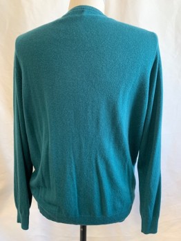 J CREW, Teal Green, Cashmere, Solid, CN, L/S,