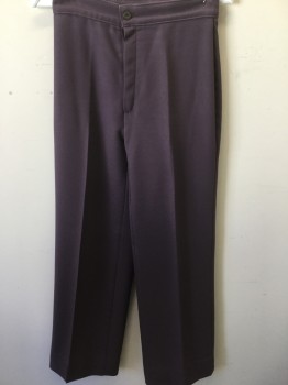 LEVI'S, Purple, Polyester, Solid, Flat Front, Creased Front, Wide Legs