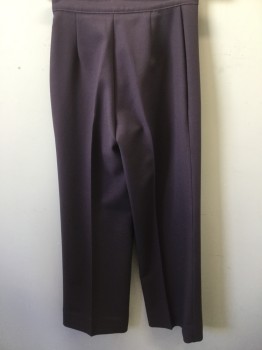 LEVI'S, Purple, Polyester, Solid, Flat Front, Creased Front, Wide Legs