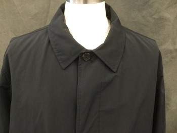 LE 31, Black, Cotton, Nylon, Solid, Single Breasted, Hidden Placket, Collar Attached, Long Sleeves, Snap Cuff
